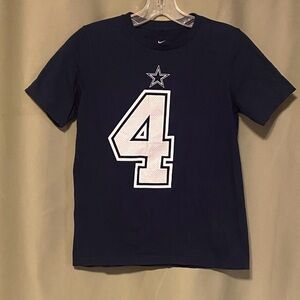 Dallas Cowboys  Dak Prescott 4 The Nike Tee Navy NFL Short Sleeve Shirt M 10/12